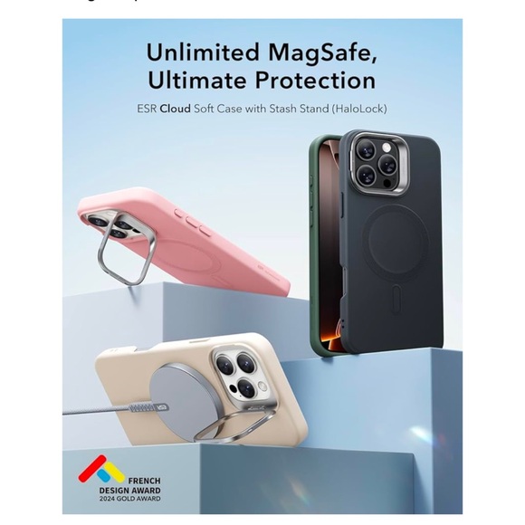 iPhone 16 Pro max mag safe Black protective case with kickstand - Picture 3 of 4